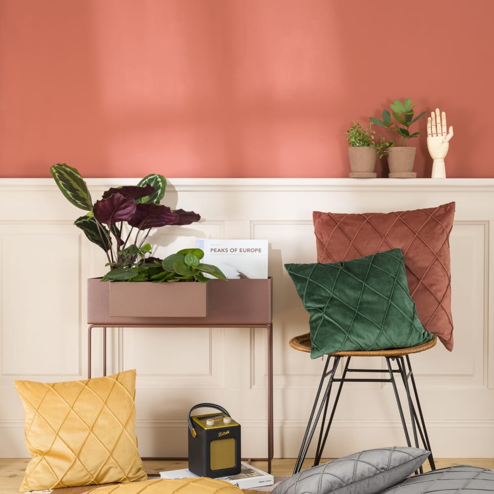 Housses de coussin velours relief pli cousu vert 50x50-lot de 2 - Maisons du Monde