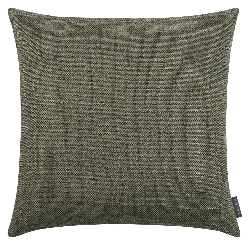 Housse de coussin jacquard uni vert 60x60