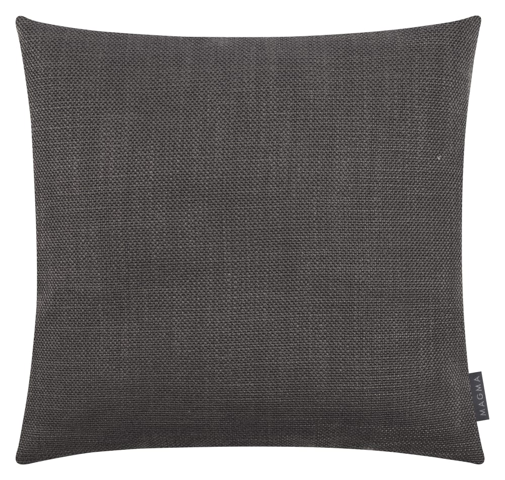 Housse de coussin jacquard uni anthracite 50x50