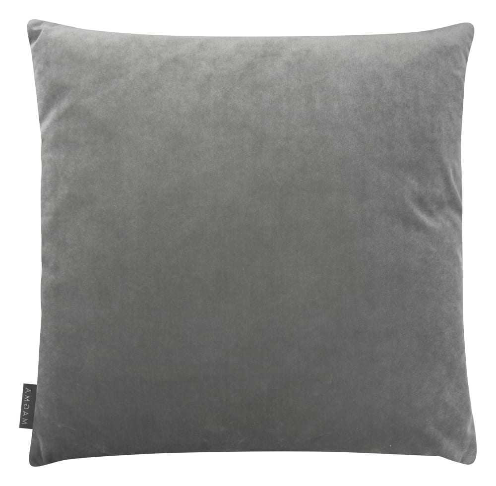 Housses de coussin velours relief pli cousu gris 40x40-lot de 2 — vue 4