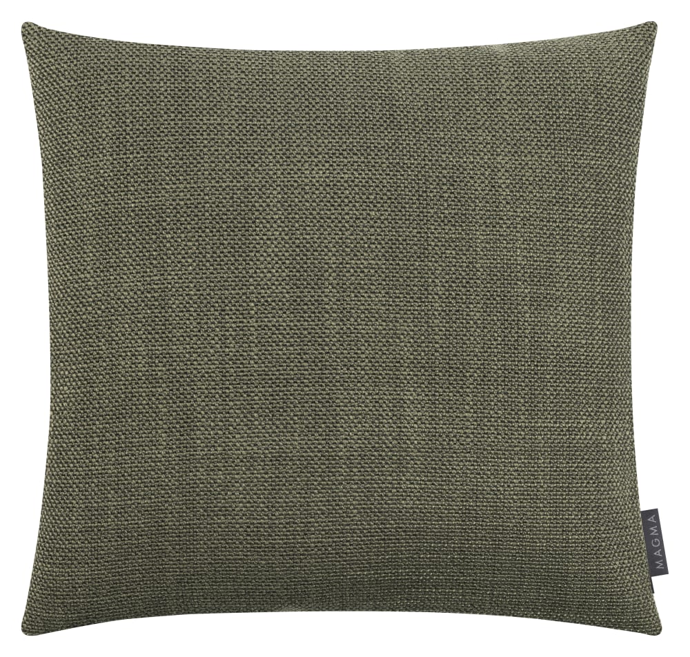 Housse de coussin jacquard uni vert 50x50