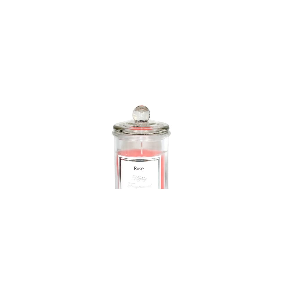 Bougie parfumée dans pot en verre rose 9,5x17cm - Maisons du Monde