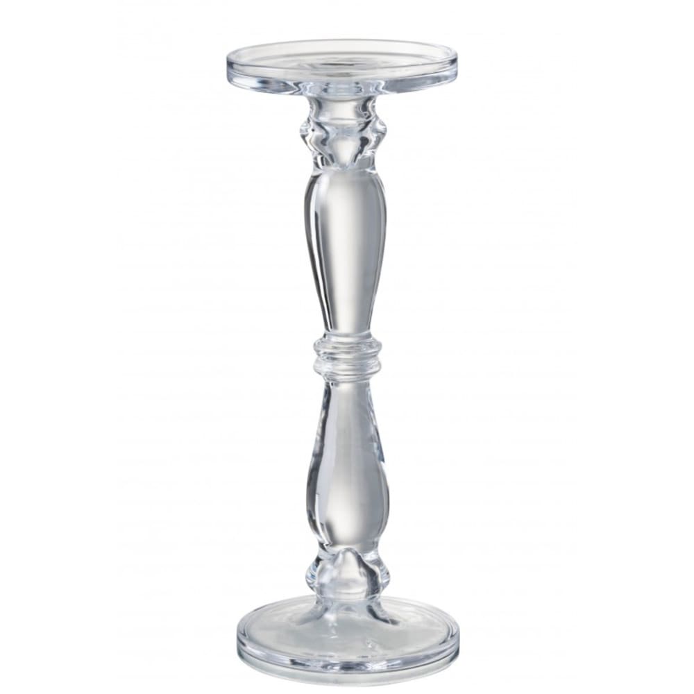 Candelabro/portavelas leti cristal transparente alt. 35