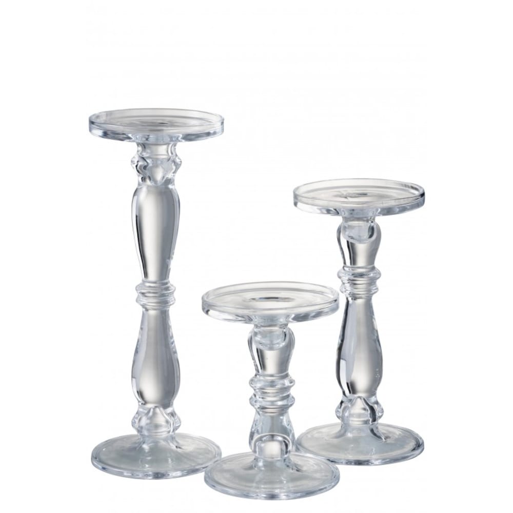 Candelabro/portavelas leti cristal transparente alt. 35 - Maisons du Monde
