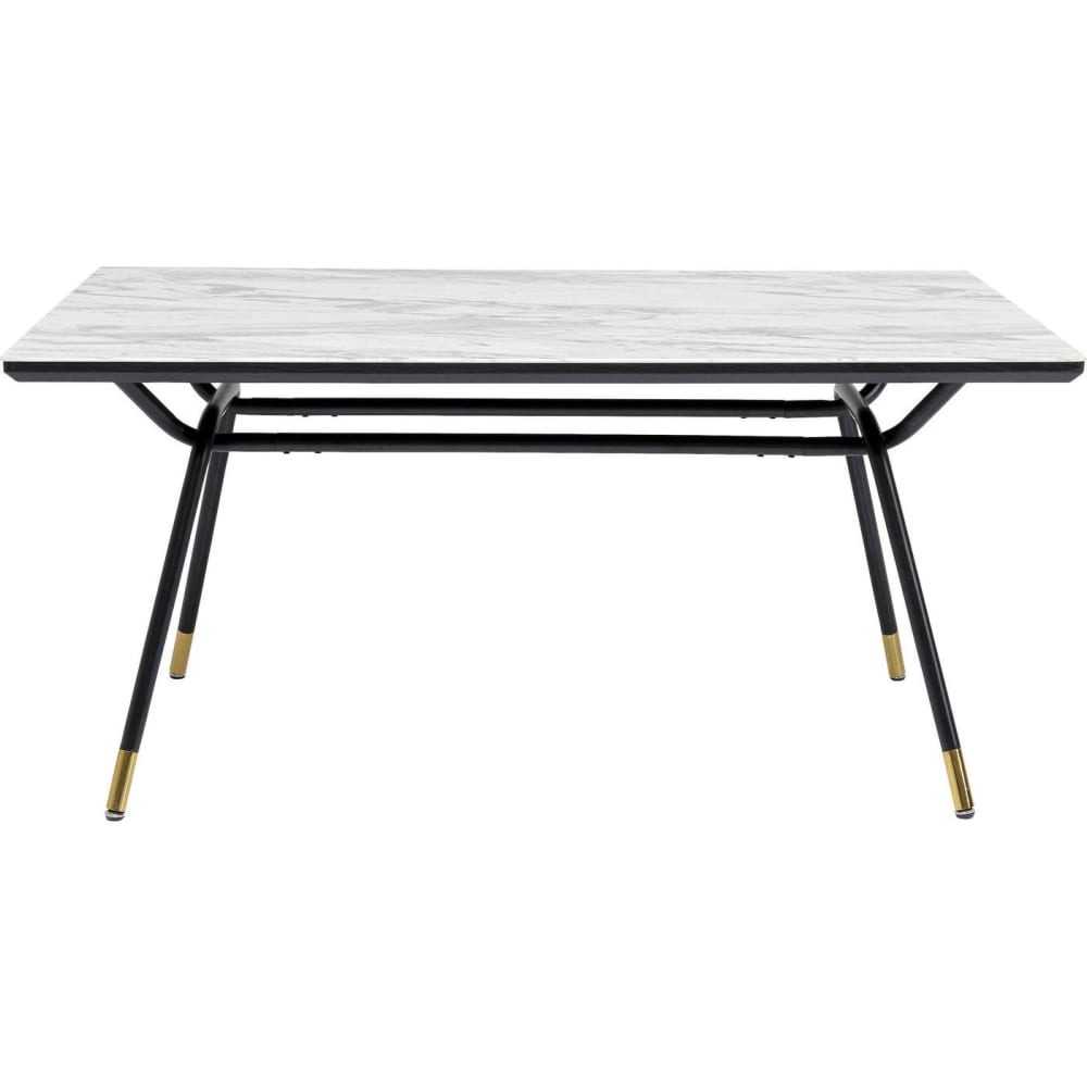 Kare Design Esstisch für 6 Personen in Marmor-Optik, weiß, L160cm style vintage - Spanplatte