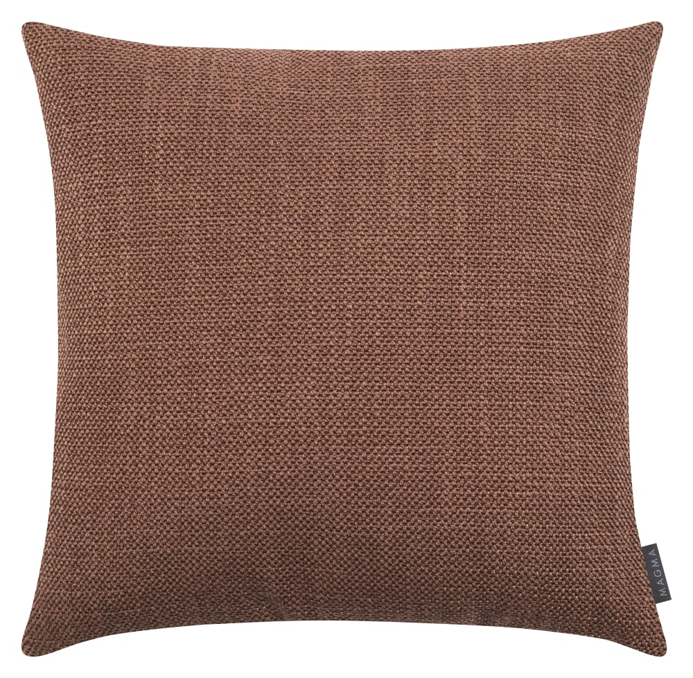 Housse de coussin jacquard uni brique 60x60