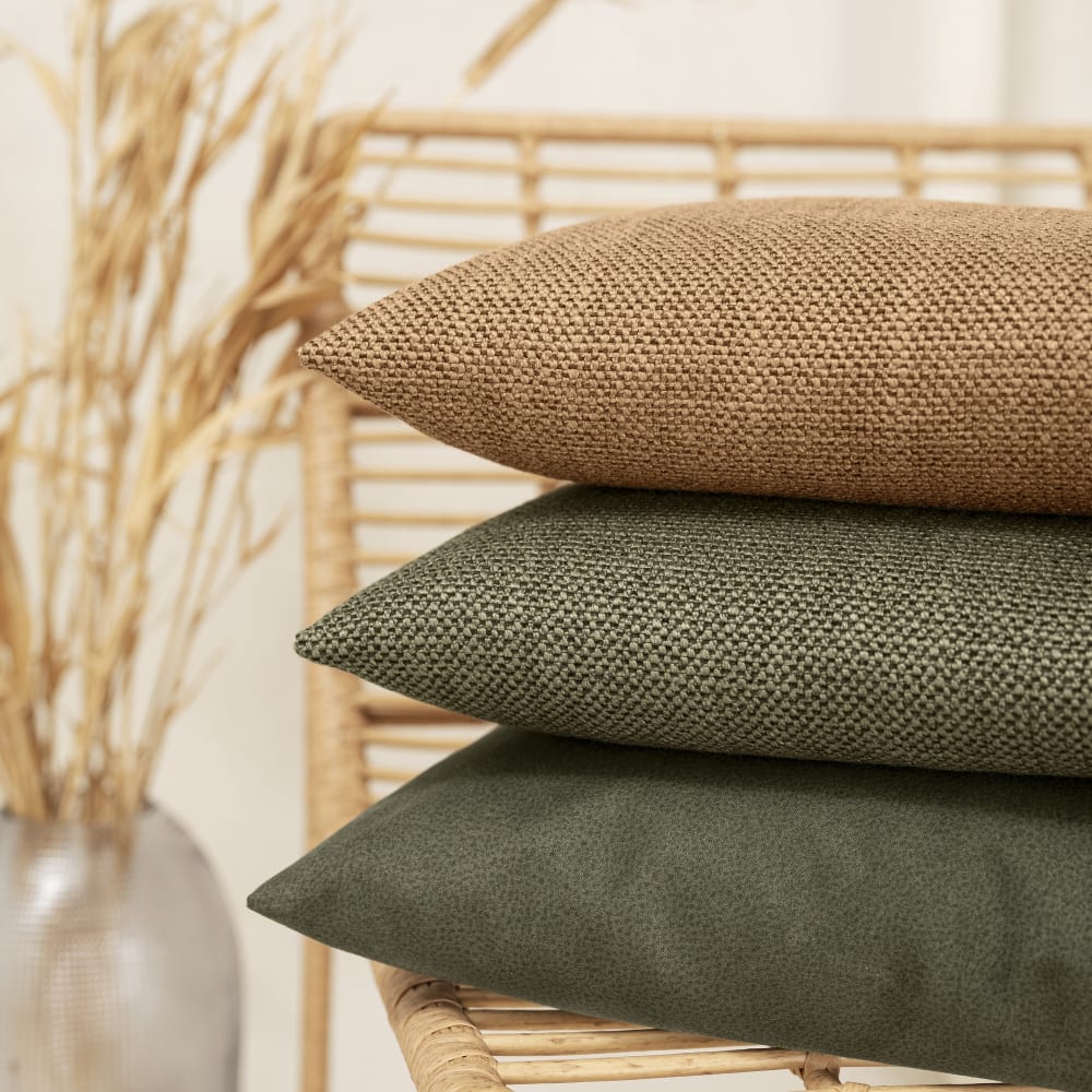 Housse de coussin jacquard uni caramel 50x50 - Maisons du Monde