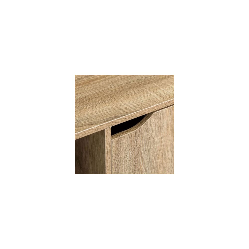 Étagère basse en bois MDF 9 casiers 5 portes façon console