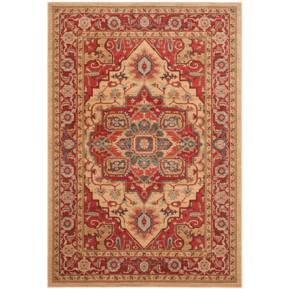 Safavieh Tapis traditionnel en polypropylène rouge/beige, 155 x 231 cm style vintage - Pp - Polypropylène