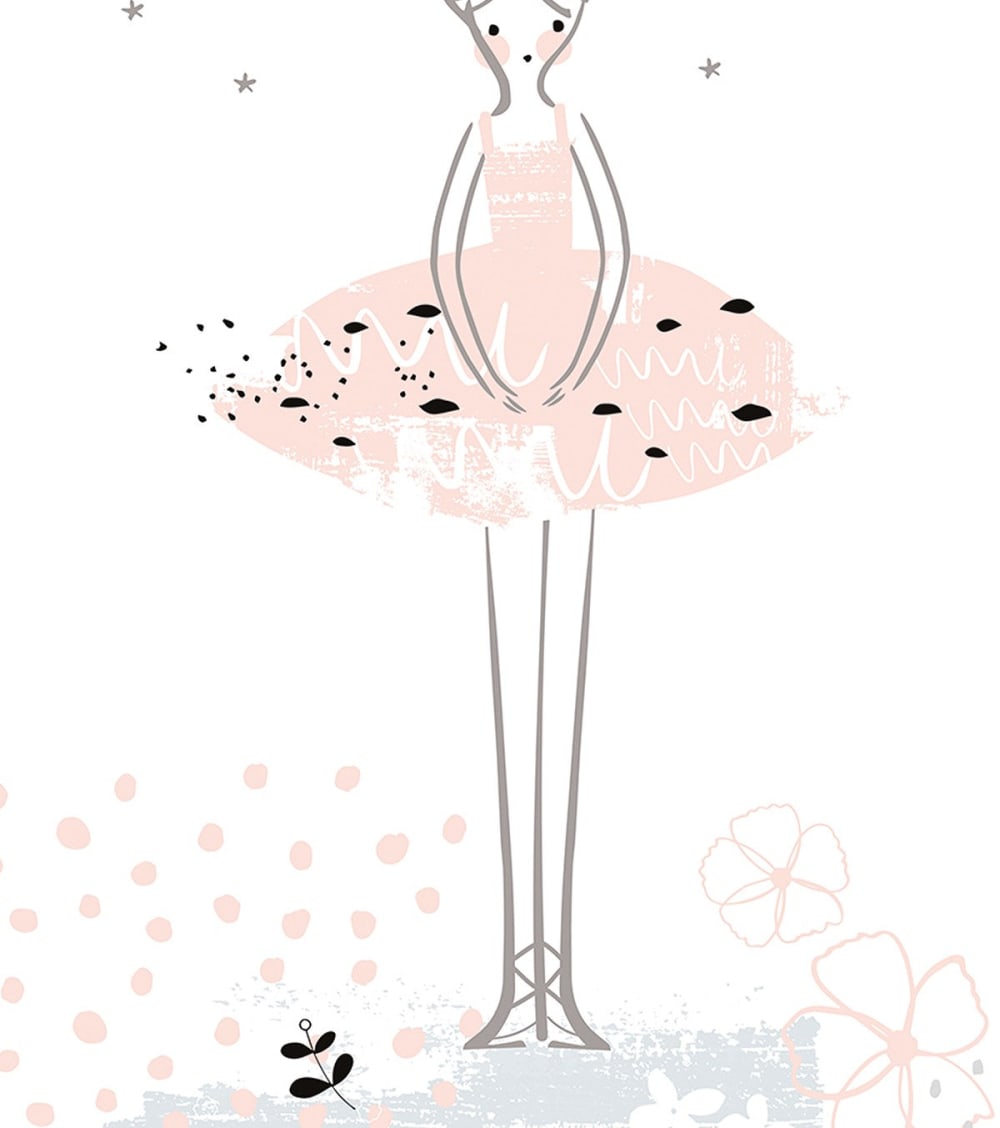 Affiche danseuse en Papier Rose (Lilipinso) - Image 1