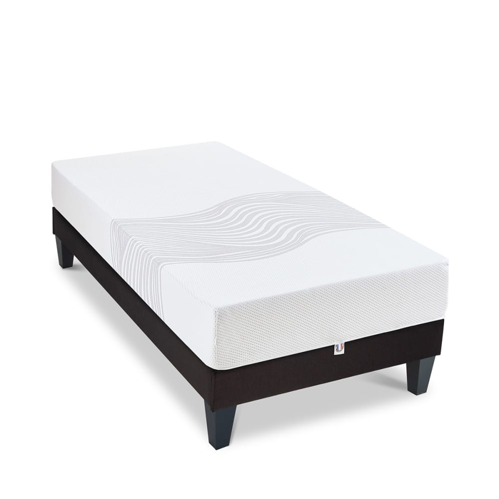 Ensemble matelas mousse h21 sommier bois 90x190 Ensemble matelas mousse h21 sommier bois 90x190