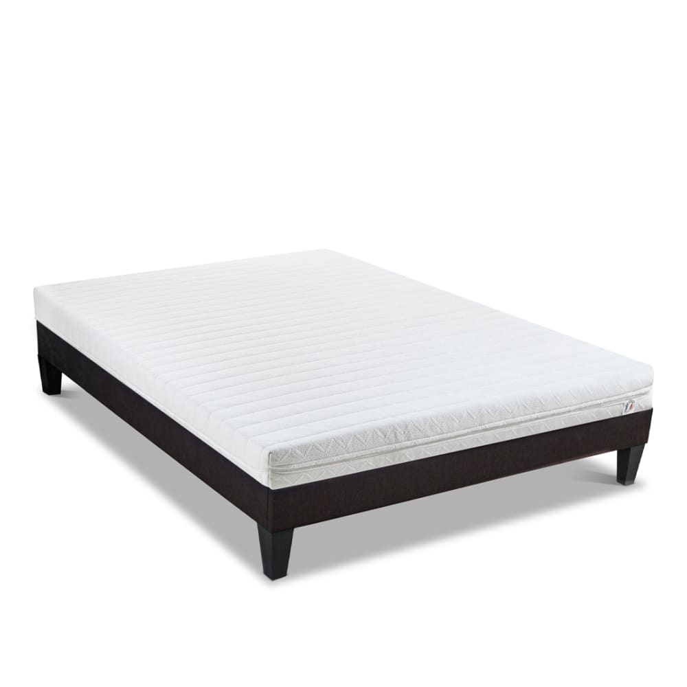 Ensemble egio 90x190 cm matelas latex like + sommier bois ferme