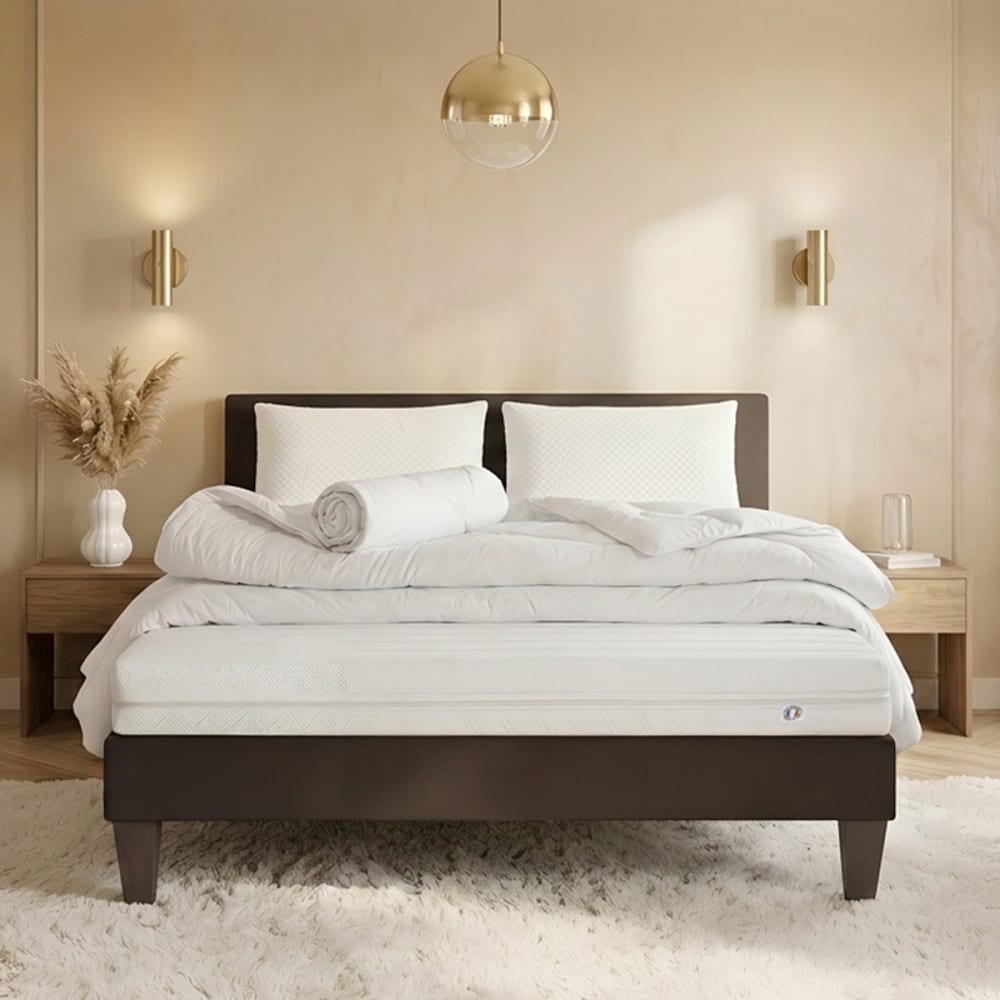 Prêt à dormir matelas mousse h12 sommier bois 90x190 - Maisons du Monde