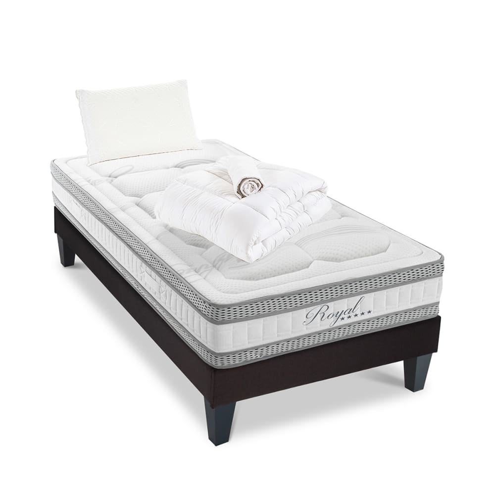 Prêt à dormir matelas mousse sommier bois 90x190