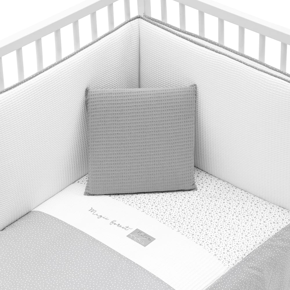 Juego colcha+protector de cuna bebé gris 70x140x3 cm - Maisons du Monde