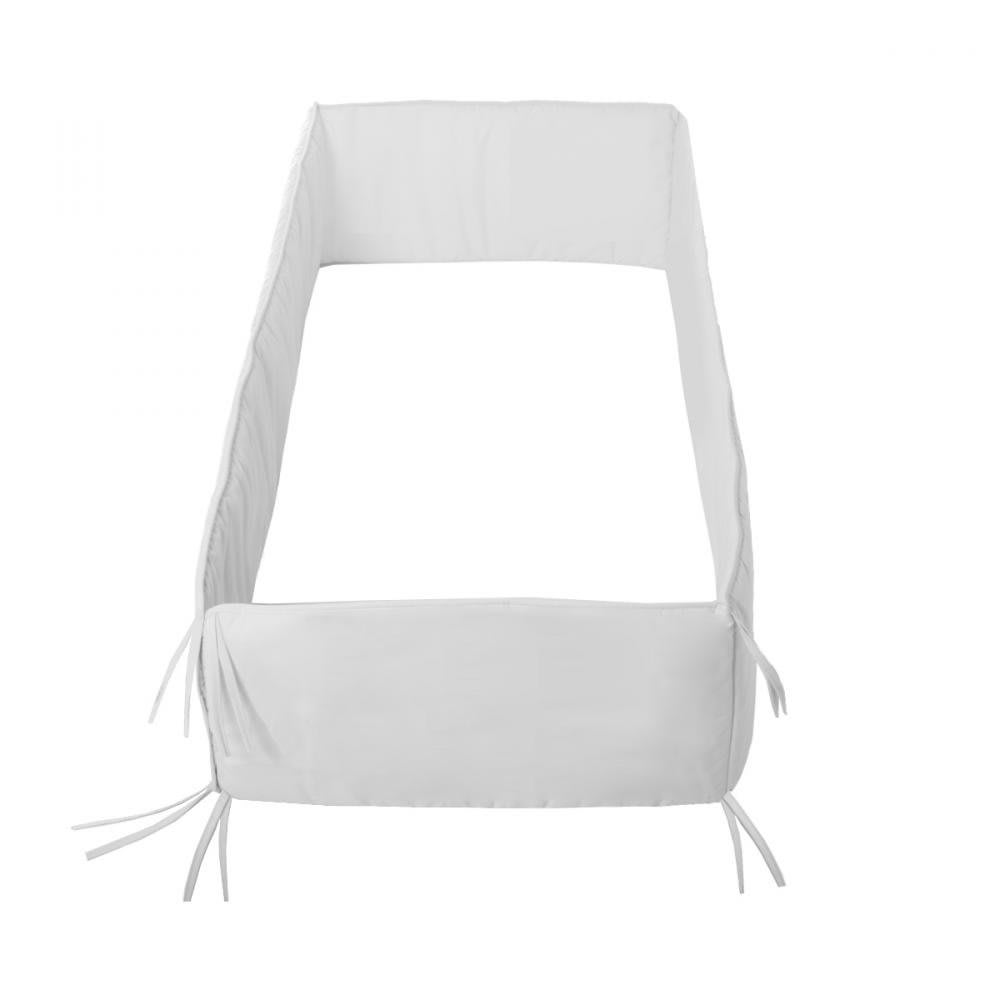 Protector de cuna blanco 420x30x3 cm