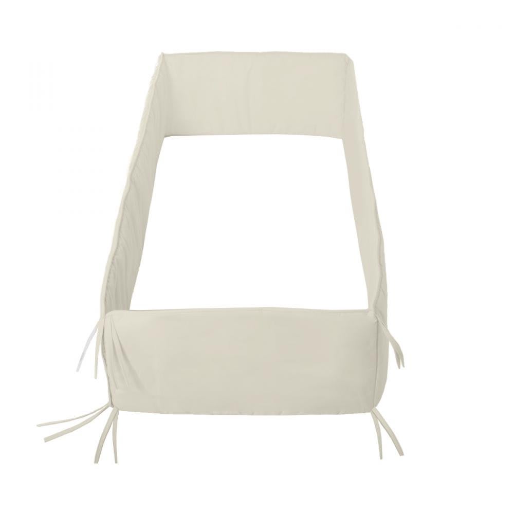 Protector de cuna beige 420x30x3 cm