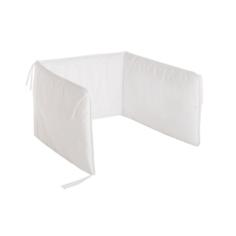 Protector de cuna 60 en blanco 180x40x3 cm