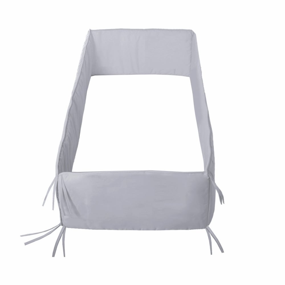 Protector de cuna gris 360x30x3 cm