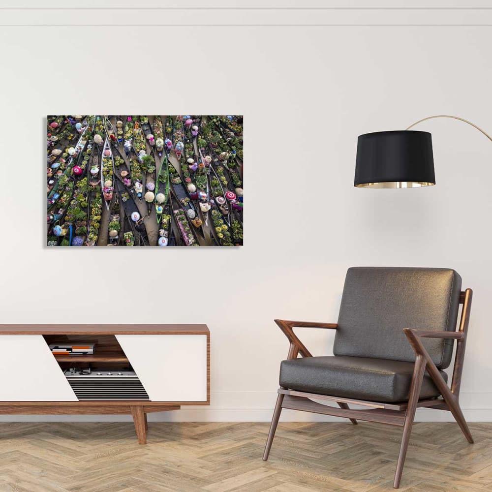 Cuadro de mercado flotante impresión sobre lienzo 45x30cm - Maisons du Monde