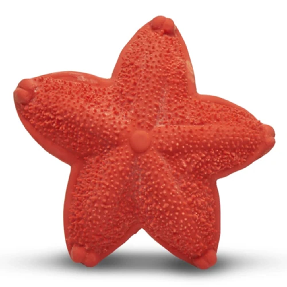 LANCO TOYS Jouet de dentition étoile de mer en caoutchouc naturel Rouge Rouge Silicone Poly Organo Siloxane - 10x6x6cm
