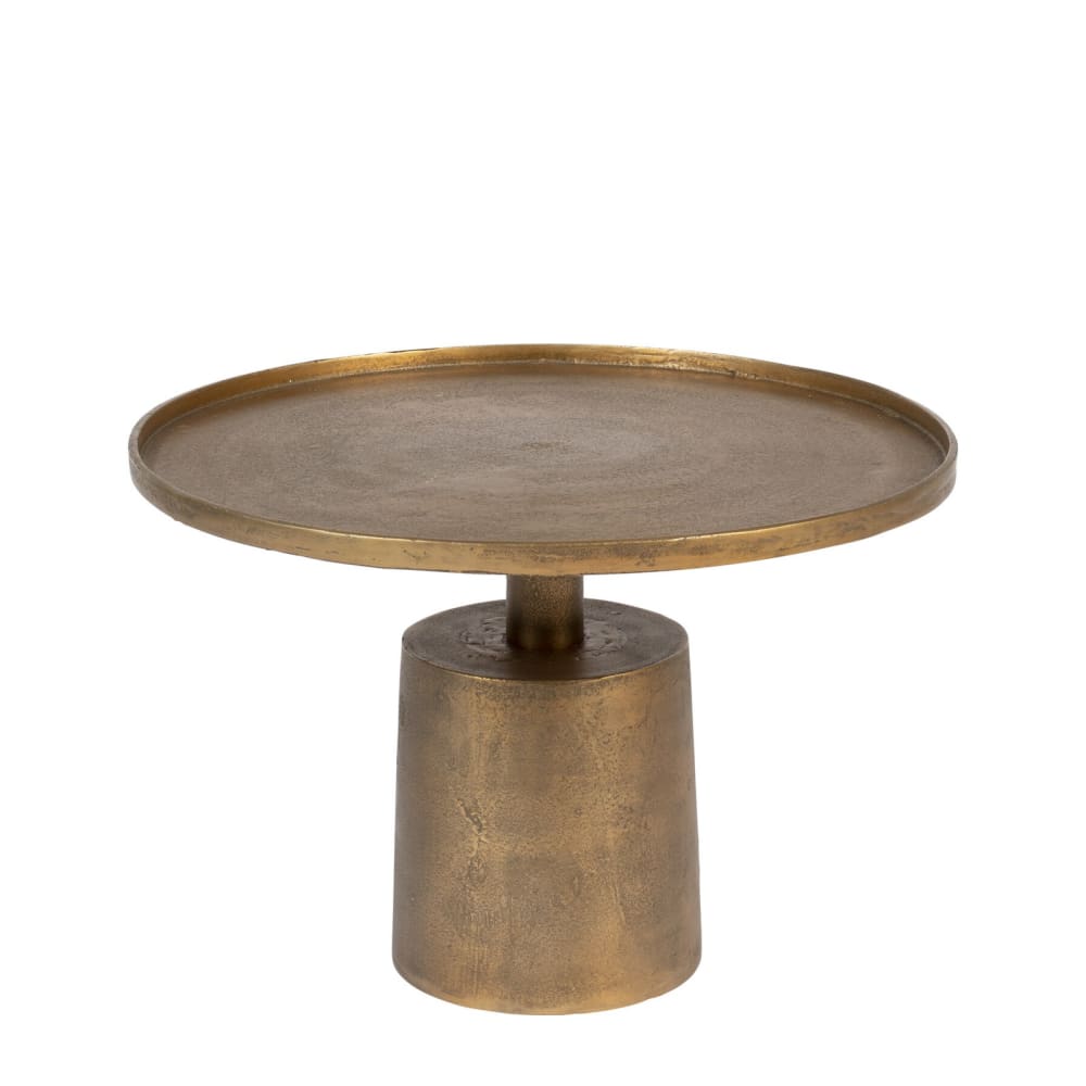 Table basse en aluminium doré