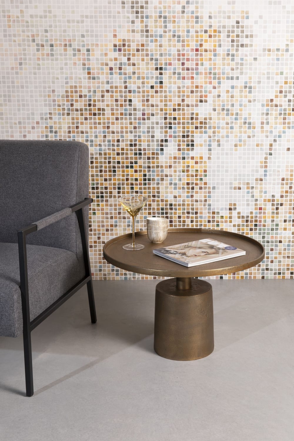 Table basse en aluminium doré - Maisons du Monde