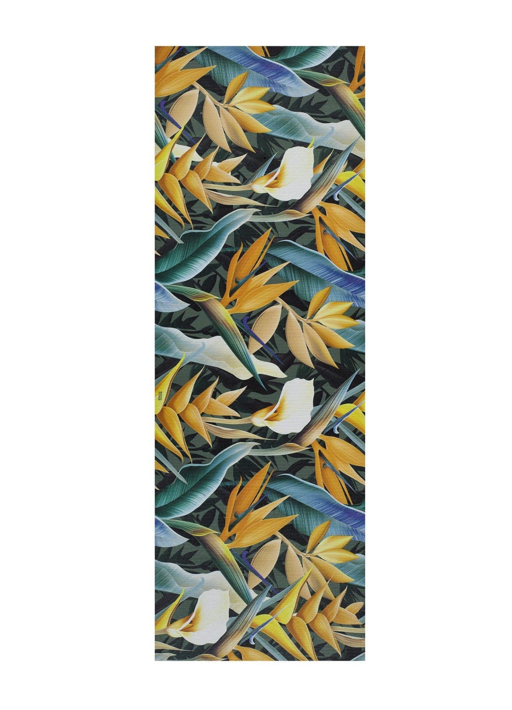 Tapis de cuisine lavable feuilles jaune/bleu/vert 52x200 cm