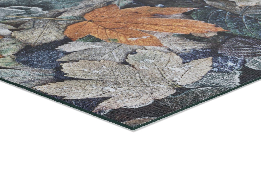 Tapis de cuisine lavable feuilles bleu/vert/gris 52x200 cm — vue 4