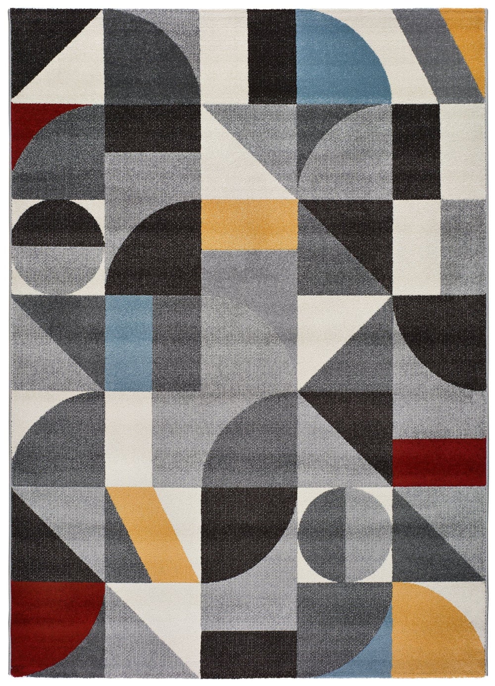 Atticgo Schlafzimmerteppich, Geometrisch, grau, 57x110 cm style modern Öko-Tex Zertifikat - Pvc - Polyvinlychlorid