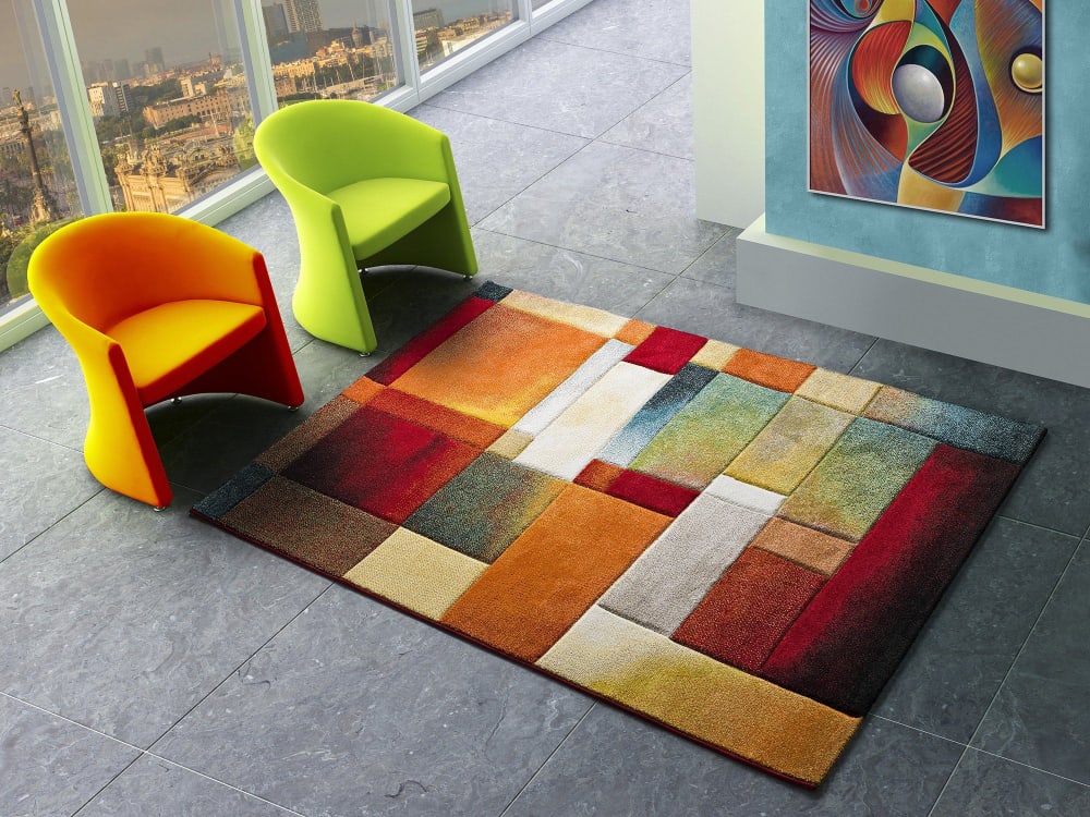Tapis géométrique multicolore 160x230 cm — vue 3