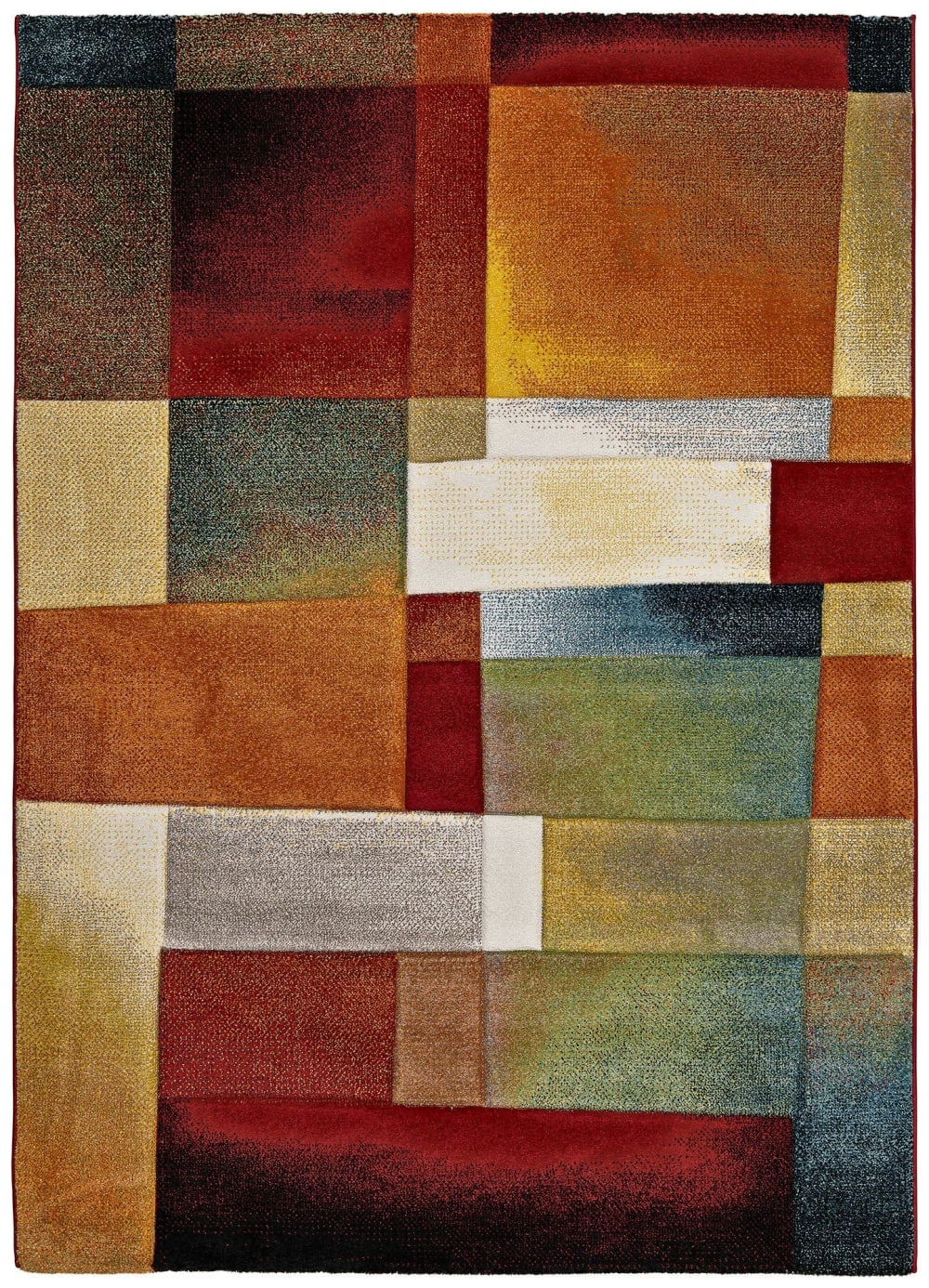Schlafzimmerteppich, Geometrisch, mehrfarbig, 60x120 cm - Maisons