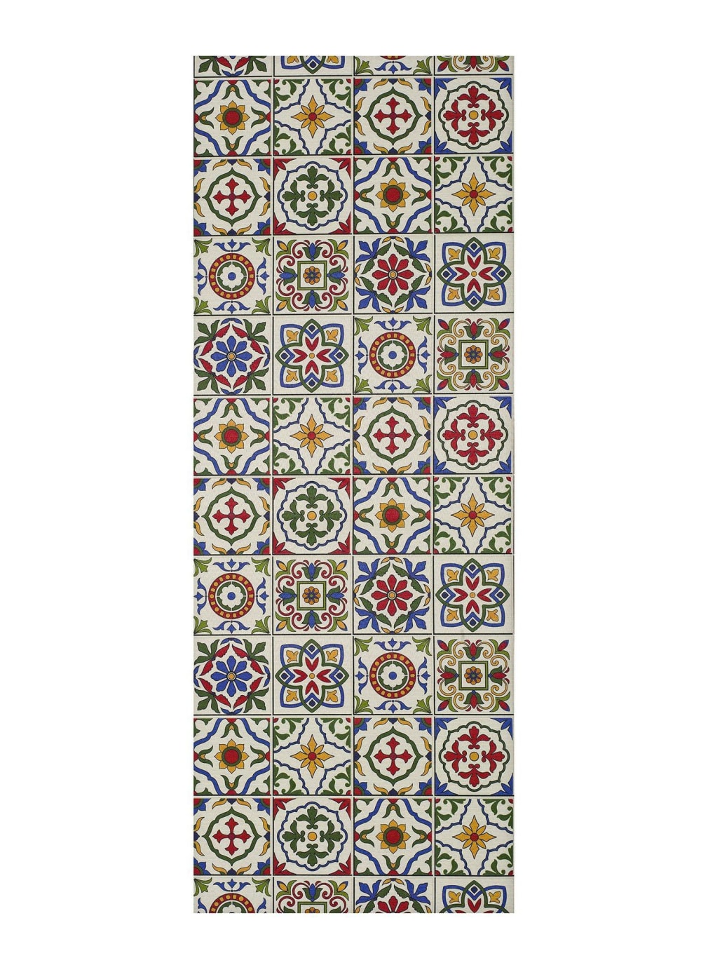 Tapis de cuisine lavable bohème multicolore 52x100 cm