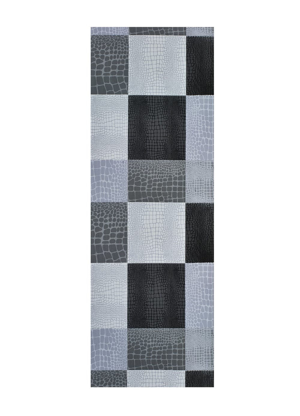 Tapis de cuisine lavable animal print gris 48x200 cm