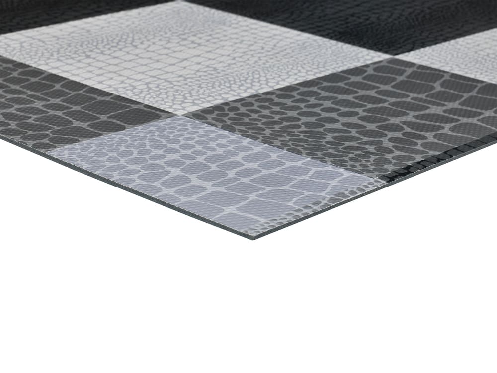 Tapis de cuisine lavable animal print gris 48x200 cm — vue 4