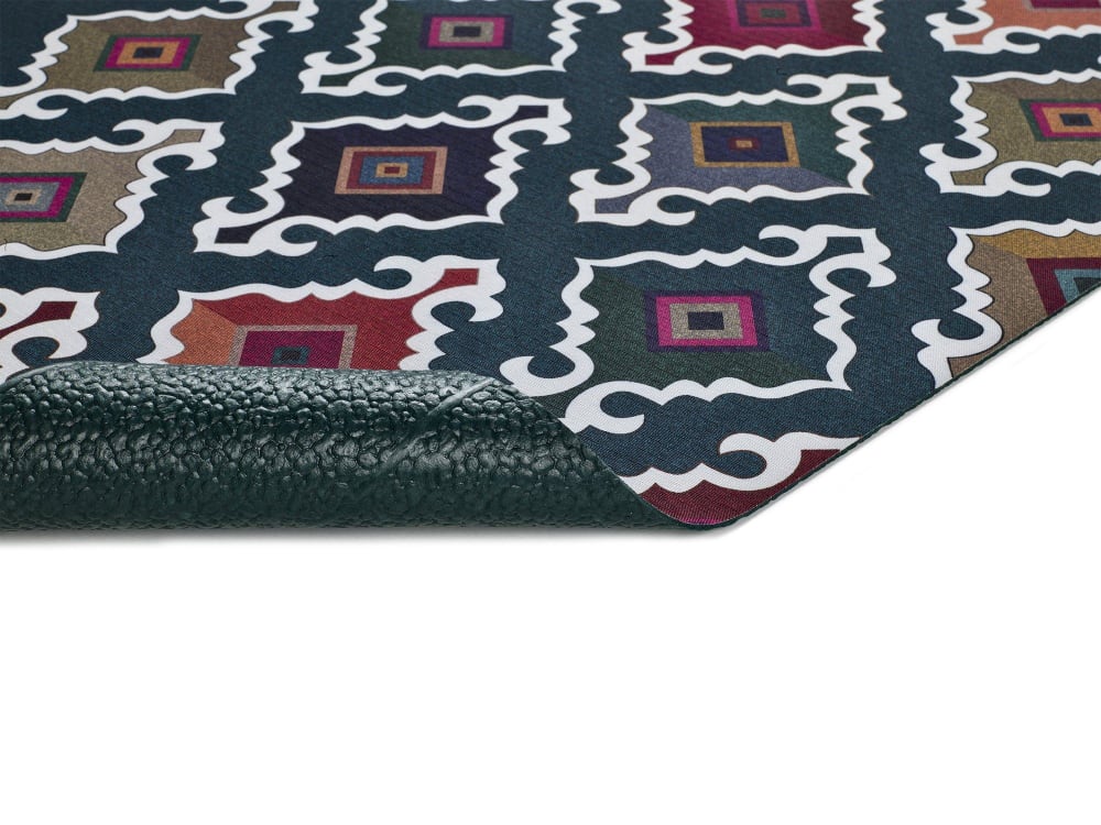 Tapis de cuisine lavable ethnique vert/multicolore 52x200 cm — vue 4