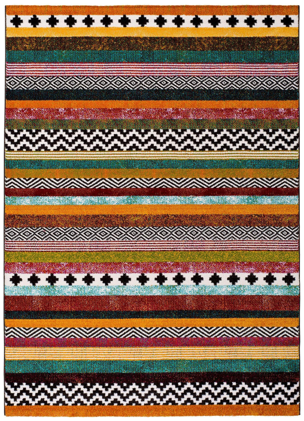 Alfombra étnica multicolor 120x170 cm