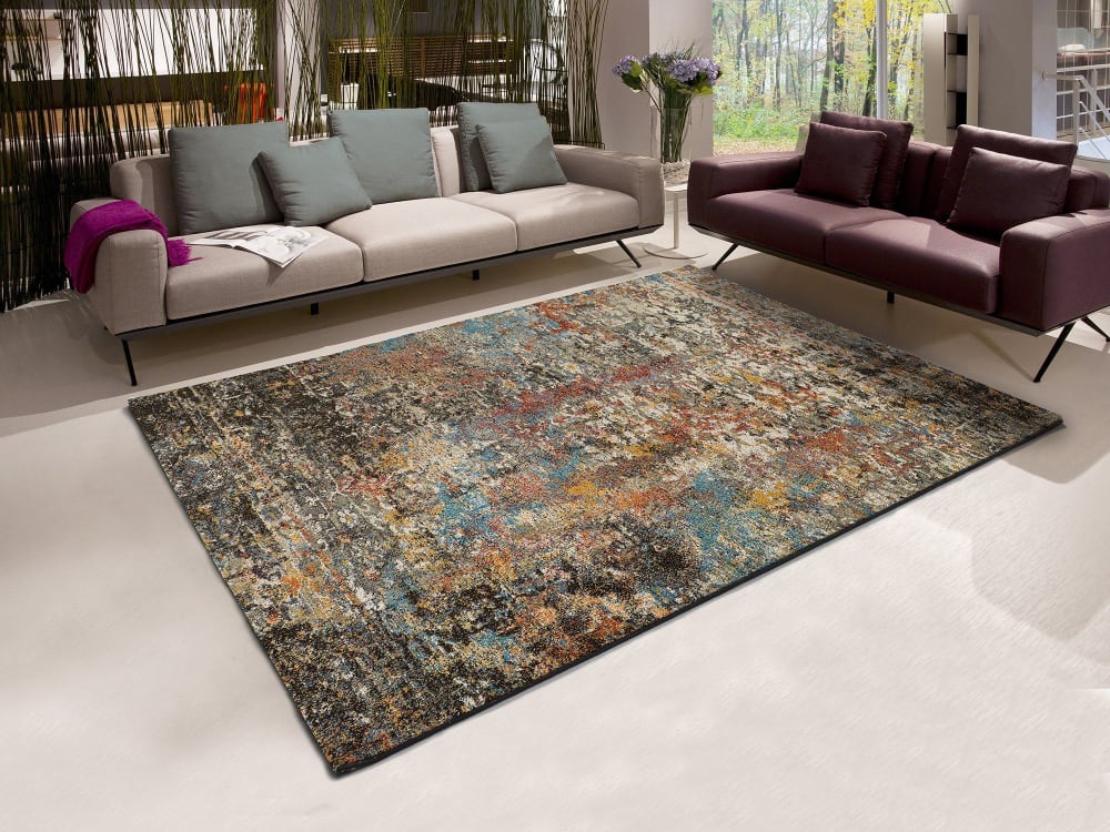 Alfombra abstracta multicolor 140x200 cm - Maisons du Monde