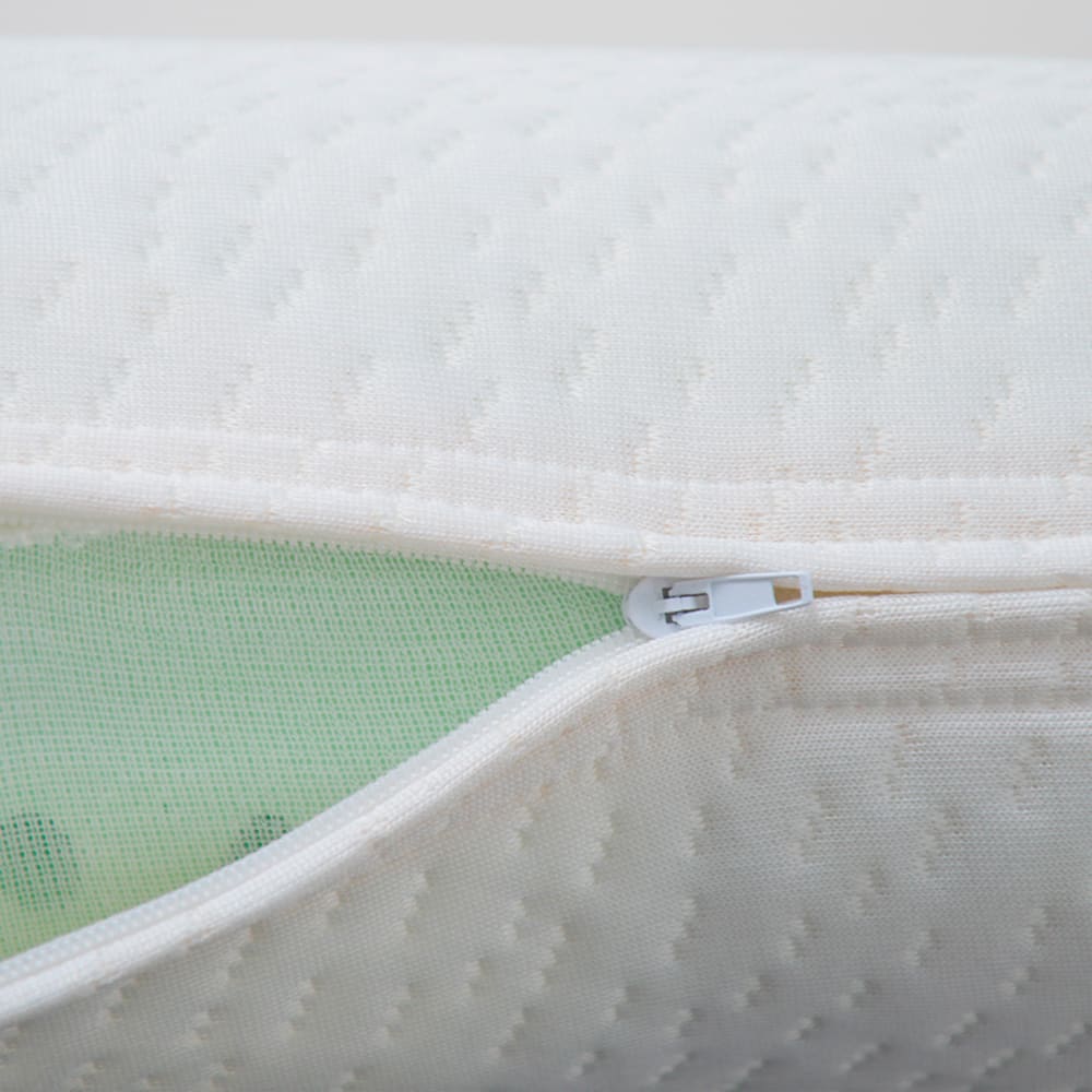 Lot de 2 oreillers mémoire de forme bio mousse blanc 40x60 cm