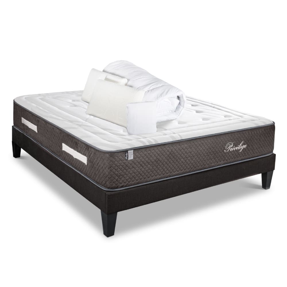 Pack    Matelas Ressorts  + Sommier + Accessoires 140x200 cm