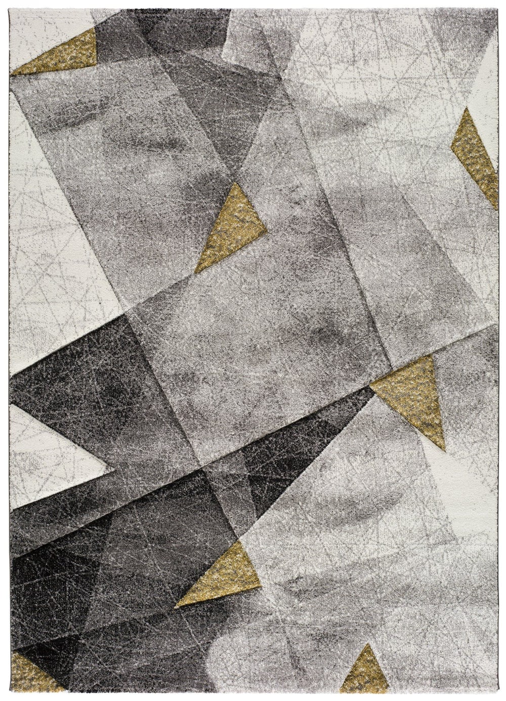 Schlafzimmerteppich, Abstrakt, grau, 60x120 cm - Maisons Du Monde