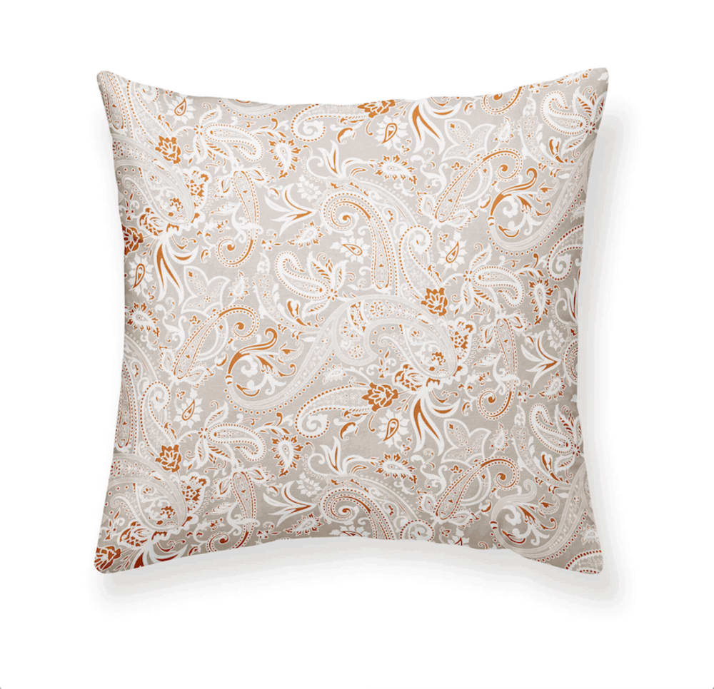 Housse de coussin 100% coton Beige 50x50 cm
