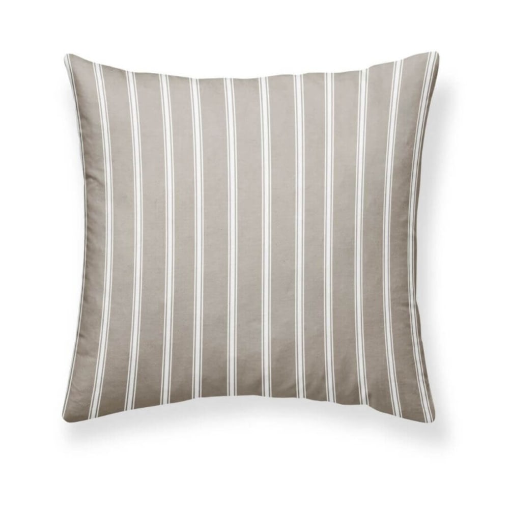 Funda de cojín 100% algodón beige 50x50cm