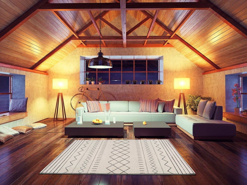 Tapis descente de lit blanc/noir 60x120 cm — vue 3