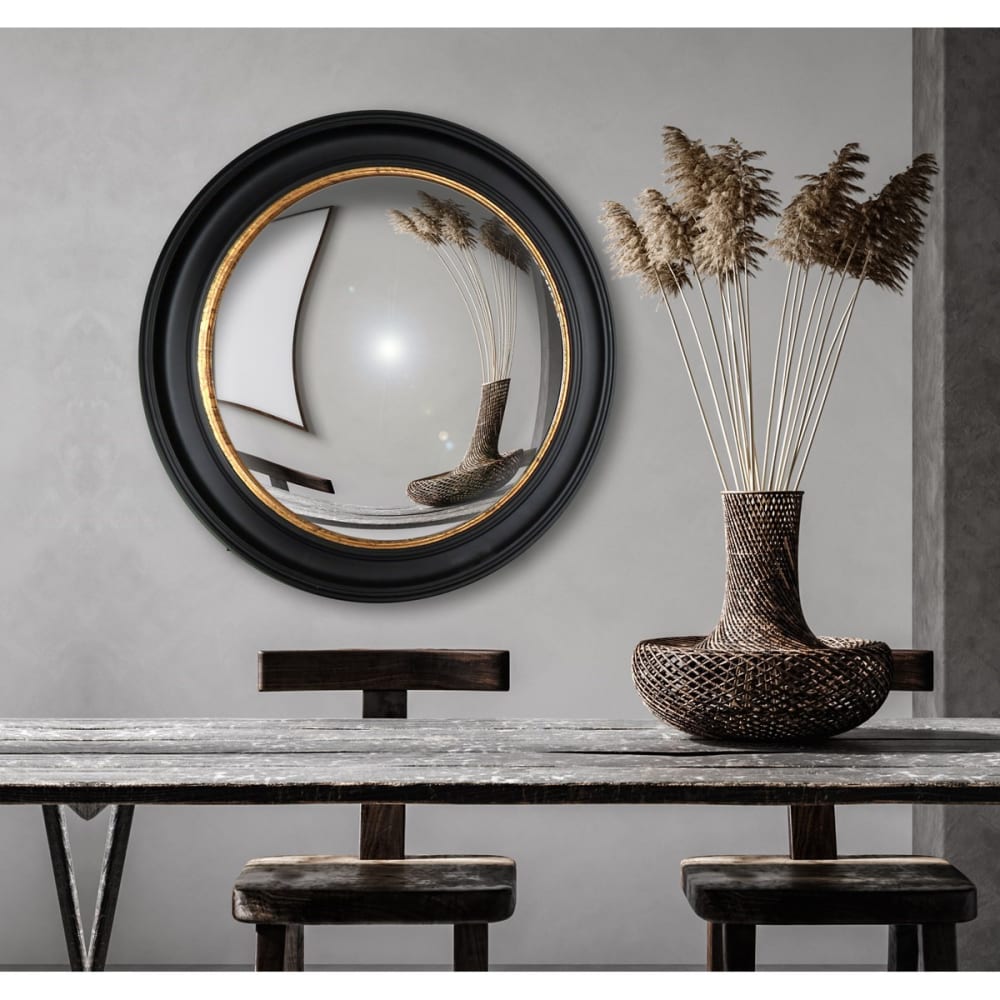 Miroir rond convexe noir 100x100cm - Maisons du Monde