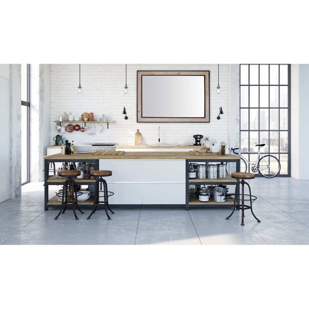 Miroir rectangle en bois et métal 73x103cm - Maisons du Monde