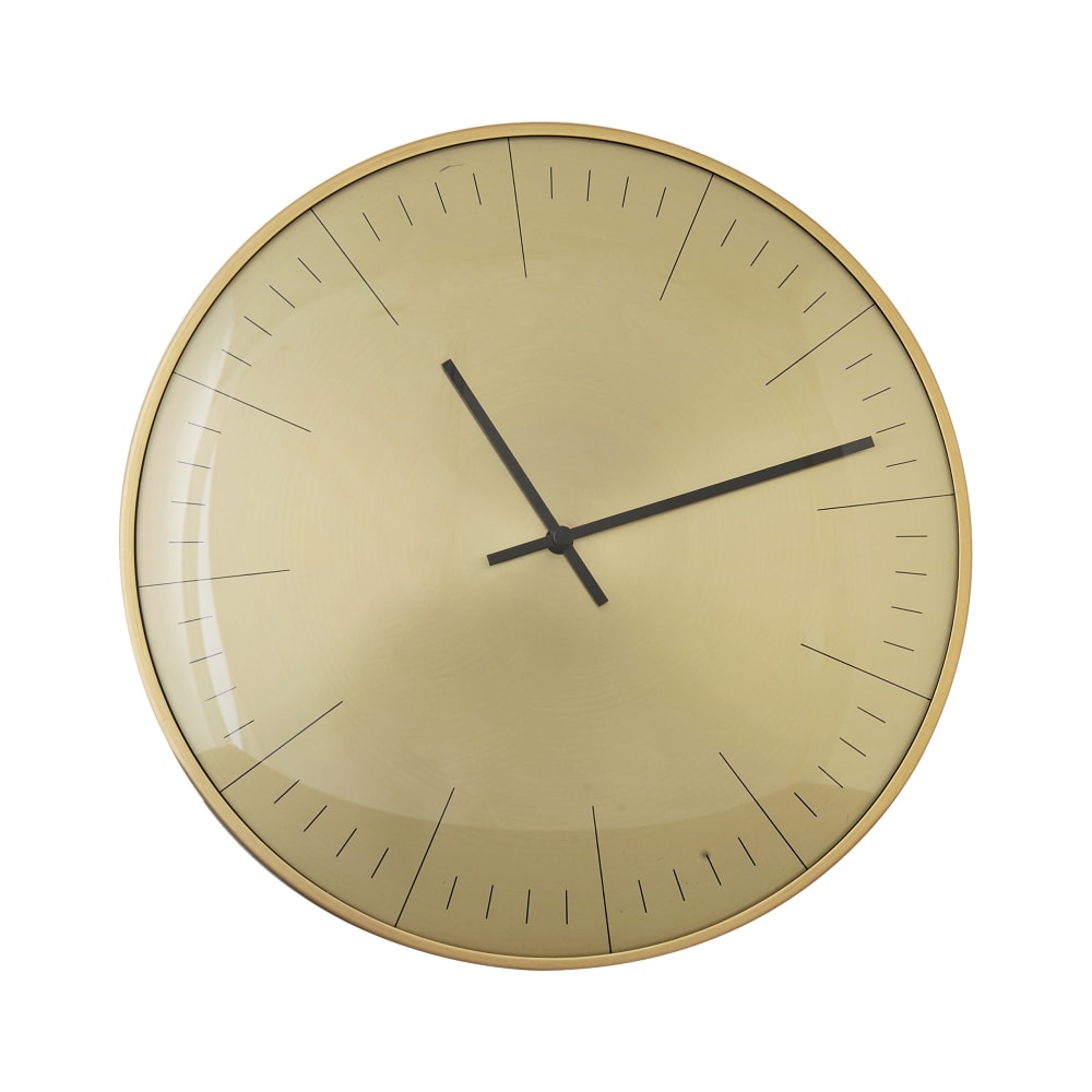 Horloge bombe doré fond doré en verre D 30cm - Maisons du Monde