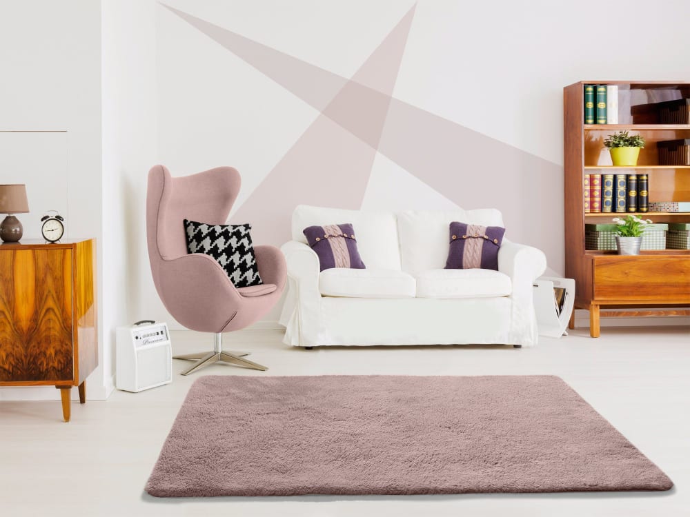 Tapis rose poudré, 60x100 cm — vue 3