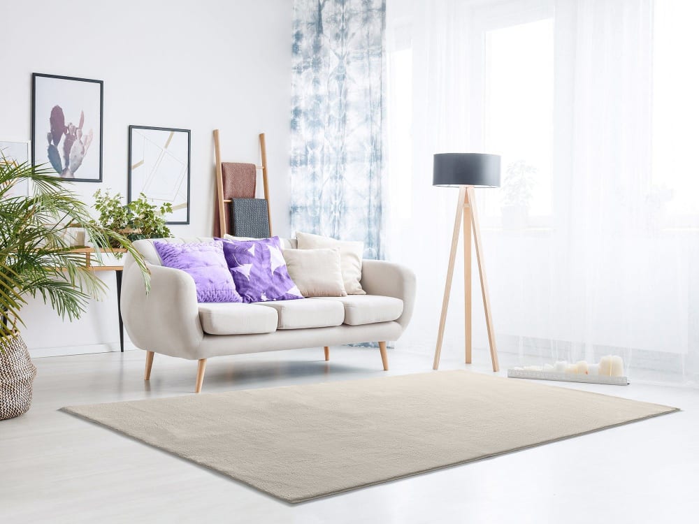 Tapis lavable blanc antidérapant 200x290 cm — vue 3