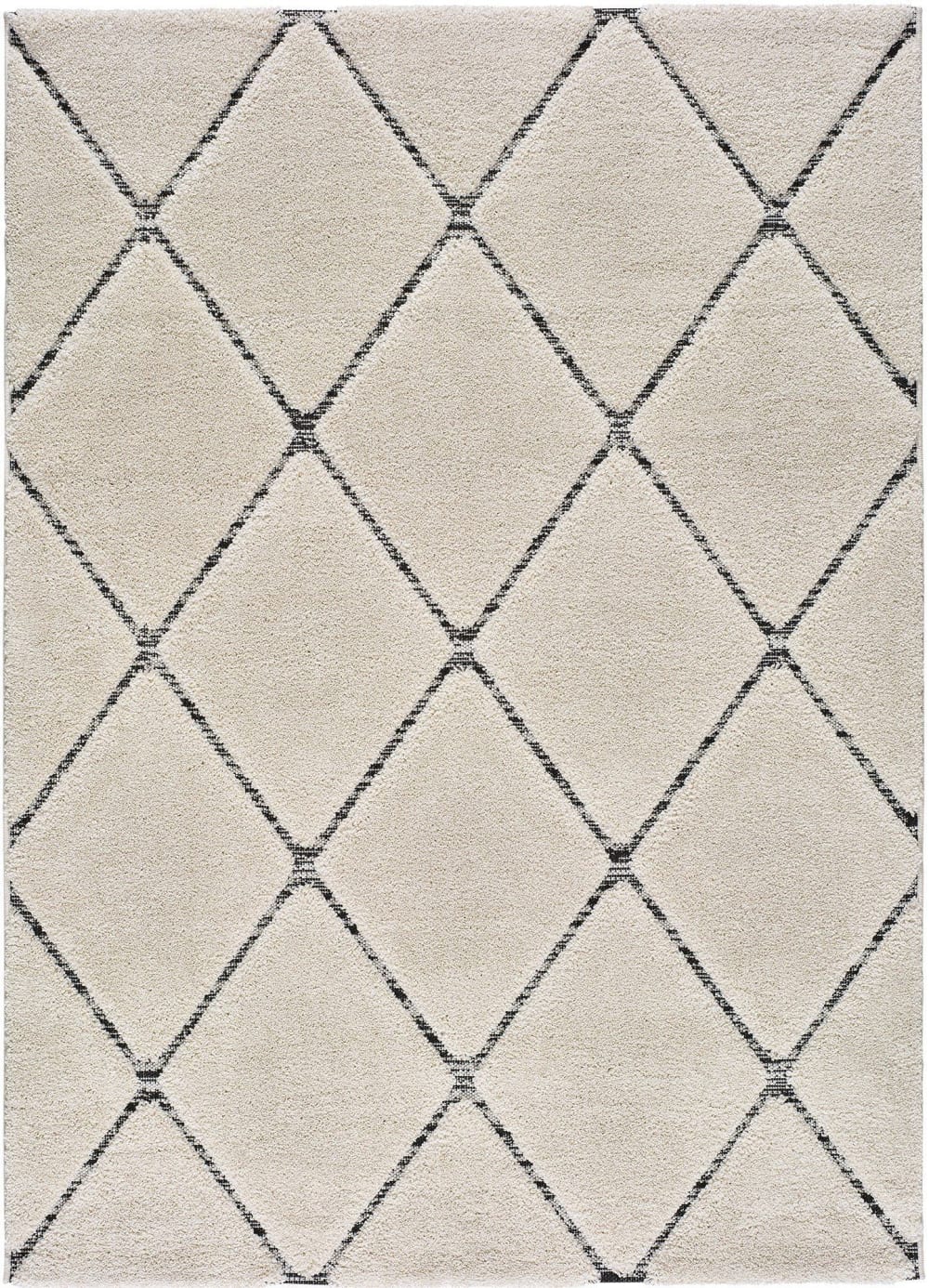 Tapis double hauteur noir et blanc 120x170 cm